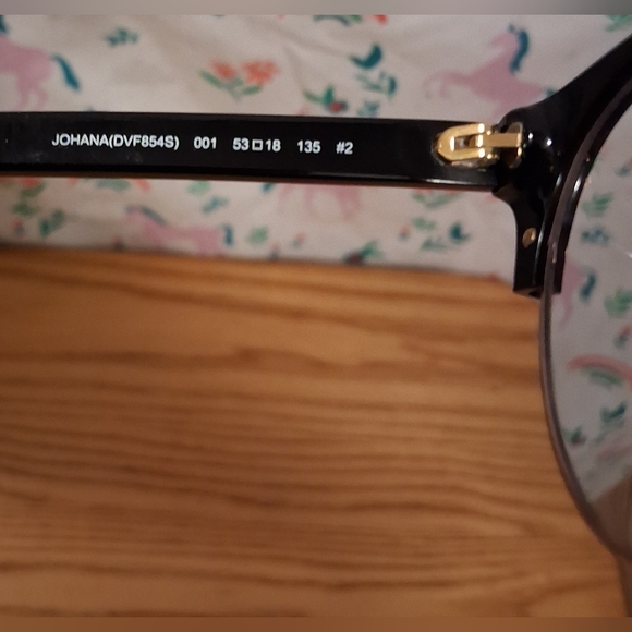 EUC Diane Von Furstenberg DVF Johana Black & Pink CatEye Reading Glasses Frames